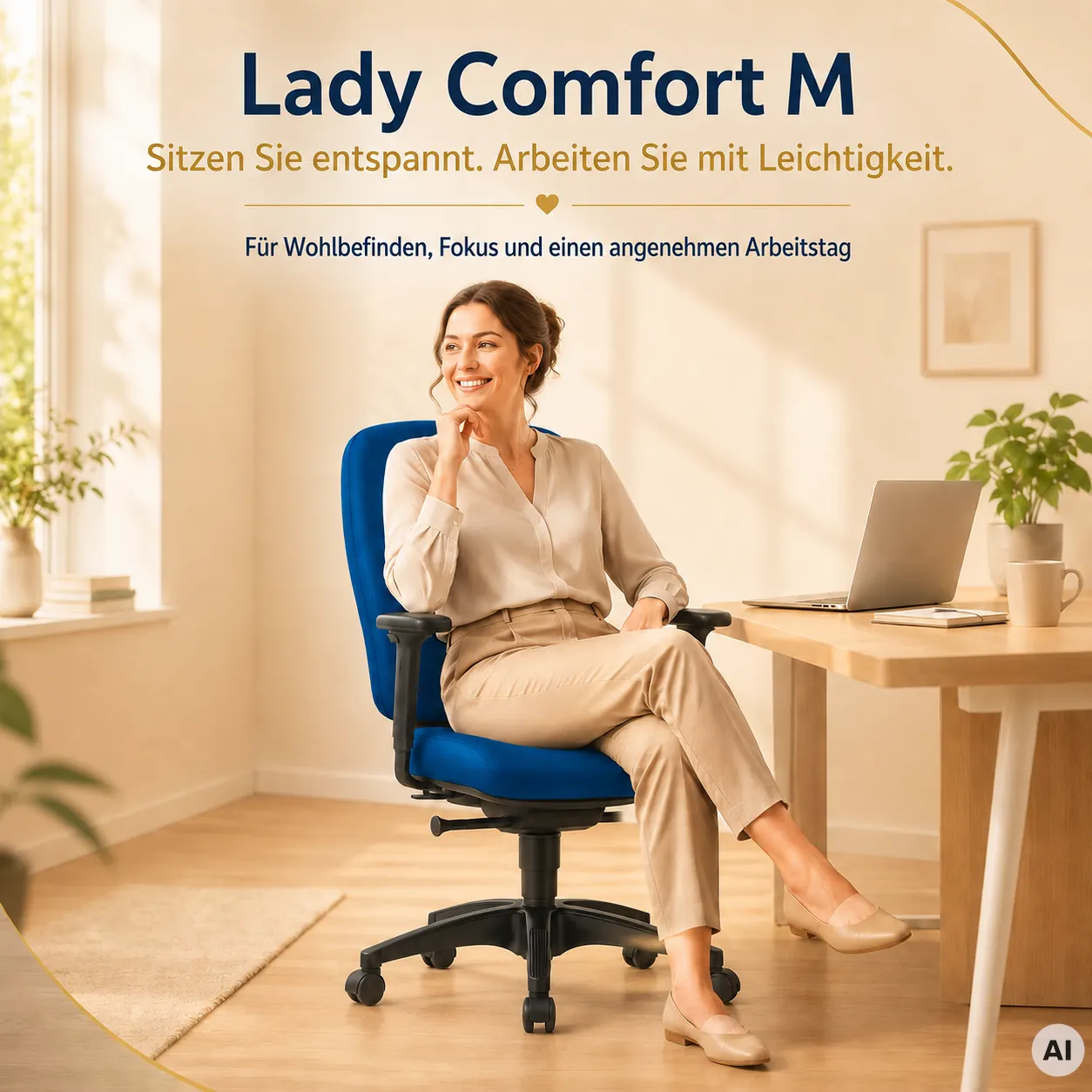 Lady Comfort M - Hochwertiger Profi Bürostuhl