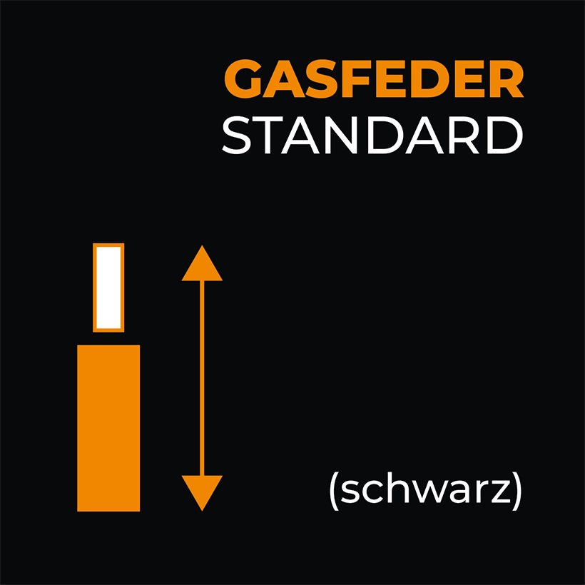 Gasfeder Schwarz Standard Gasfeder Schwarz Standard